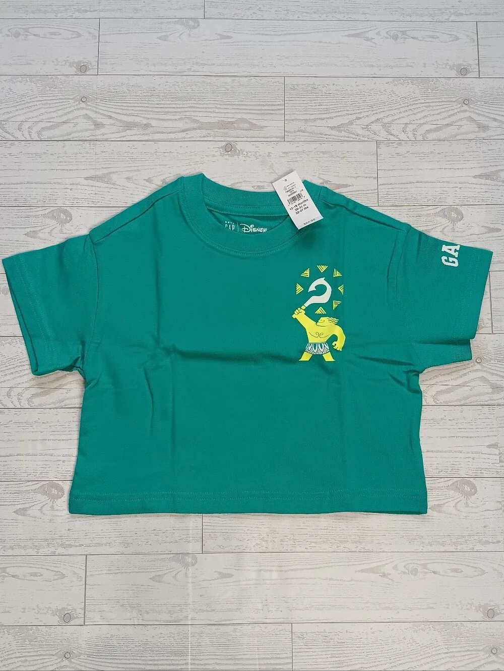 NWT Baby Gap Disney Moana Maui Print Oversized Shirt Short Sleeve 12-18 M